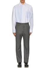 Thom Browne Oversized Oxford Shirt in Light Blue, view 5, click to view large image.