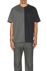 Thom Browne Short Sleeve Pocket T-Shirt in Fun Mix, view 4, click to view large image.