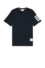Thom Browne Short Sleeve Tee in Navy | FWRD