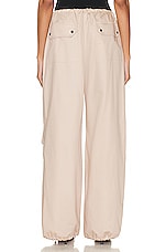 THE MANNEI Ajos Parachute Pant in Taupe, view 4, click to view large image.