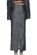 THE MANNEI Ararat Maxi Skirt in Dark Blue, view 3, click to view large image.