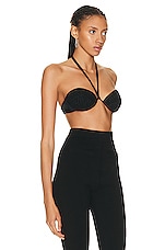THE MANNEI Lima Bra Top in Black, view 2, click to view large image.
