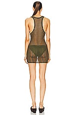 Tropic of C Ipanema Tank Dress in Olive, view 3, click to view large image.