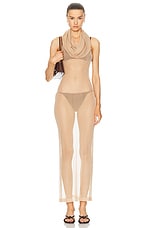 Tropic of C Boss Cowl Dress in Blush, view 1, click to view large image.