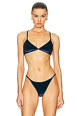 Tropic of C Ilha Reversible Bikini Top in Preludo & Veludo, view 1, click to view large image.