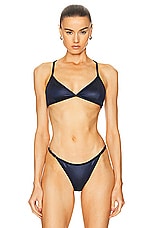 Tropic of C Ilha Reversible Bikini Top in Preludo & Veludo, view 2, click to view large image.