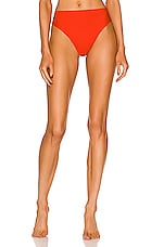 Tropic of C Vibe Bikini Bottom in Dahlia & Red, view 1, click to view large image.