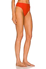 Tropic of C Vibe Bikini Bottom in Dahlia & Red, view 2, click to view large image.