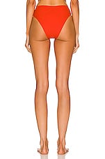 Tropic of C Vibe Bikini Bottom in Dahlia & Red, view 3, click to view large image.