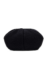 Toteme Soft Felted Beret in Navy, view 2, click to view large image.