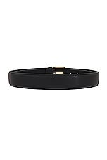 Toteme Bold Trouser Belt in Black, view 2, click to view large image.