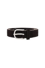 Toteme Slim Trouser Belt in Espresso, view 3, click to view large image.