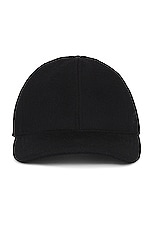 Toteme Double Baseball Cap in Black, view 1, click to view large image.