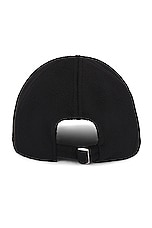 Toteme Double Baseball Cap in Black, view 2, click to view large image.