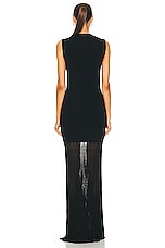 Toteme Plisse Knitted Evening Dress in Black, view 3, click to view large image.