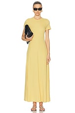 Toteme Fluid Jersey Dress in Cornsilk, view 4, click to view large image.