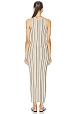 Toteme Curved Rib Tank Dress in Fawn, view 3, click to view large image.