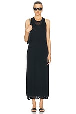 Toteme Layered Knit Tank Dress in Black, view 1, click to view large image.