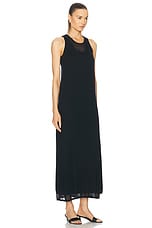 Toteme Layered Knit Tank Dress in Black, view 2, click to view large image.