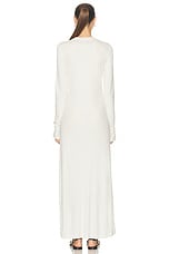 Toteme Long Sleeve Jersey Dress in Meringue, view 3, click to view large image.