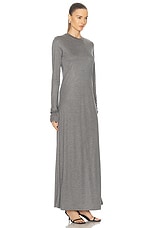 Toteme Long Sleeve Jersey Dress in Grey Melange, view 2, click to view large image.