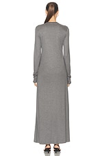 Toteme Long Sleeve Jersey Dress in Grey Melange, view 3, click to view large image.