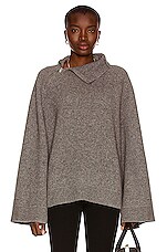 Toteme Double Sided Yak Knit Sweater in Light Grey | FWRD