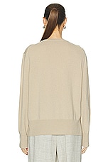 Toteme Crewneck Cashmere Knit Sweater in Fawn, view 3, click to view large image.