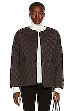 Toteme Quilted Jacket in Black, view 1, click to view large image.