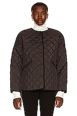 Toteme Quilted Jacket in Black, view 2, click to view large image.