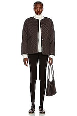 Toteme Quilted Jacket in Black, view 5, click to view large image.