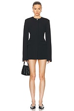 Toteme Collarless Cinched Jacket in Black, view 1, click to view large image.