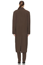 Toteme Broad Midi Coat in Bark, view 4, click to view large image.