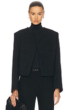 Toteme Cropped Bouclé Jacket in Black | FWRD
