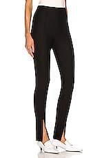 Toteme Skinny Slit Trousers in Black, view 2, click to view large image.