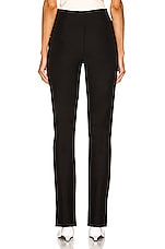 Toteme Skinny Slit Trousers in Black, view 3, click to view large image.