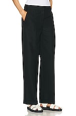 Toteme Tailored Suit Trouser in Black, view 2, click to view large image.