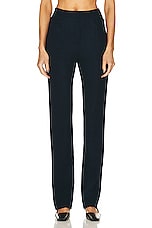 Toteme Slim Crepe Suit Trouser in Navy, view 1, click to view large image.