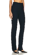 Toteme Slim Crepe Suit Trouser in Navy, view 2, click to view large image.