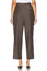 Toteme Double Pleated Cropped Trouser in Ash, view 3, click to view large image.