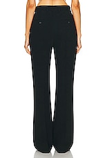 Toteme Flared Evening Trouser in Black, view 3, click to view large image.