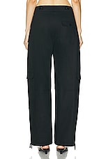 Toteme Cotton Cargo Trouser in Black, view 5, click to view large image.