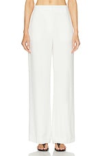 Toteme Relaxed Straight Trouser in White, view 1, click to view large image.
