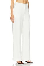 Toteme Relaxed Straight Trouser in White, view 2, click to view large image.