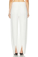 Toteme Relaxed Straight Trouser in White, view 3, click to view large image.