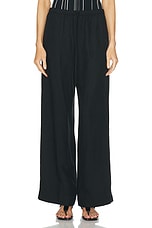 Toteme Fluid Drawstring Trouser in Black, view 1, click to view large image.
