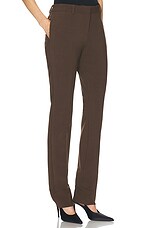 Toteme Low Waist Slim Trouser in Bark, view 2, click to view large image.