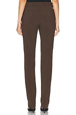 Toteme Low Waist Slim Trouser in Bark, view 3, click to view large image.