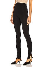 Toteme Zip Legging in Black, view 1, click to view large image.
