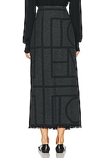 Toteme Monogram Winter Skirt in Dark Grey Melange, view 4, click to view large image.